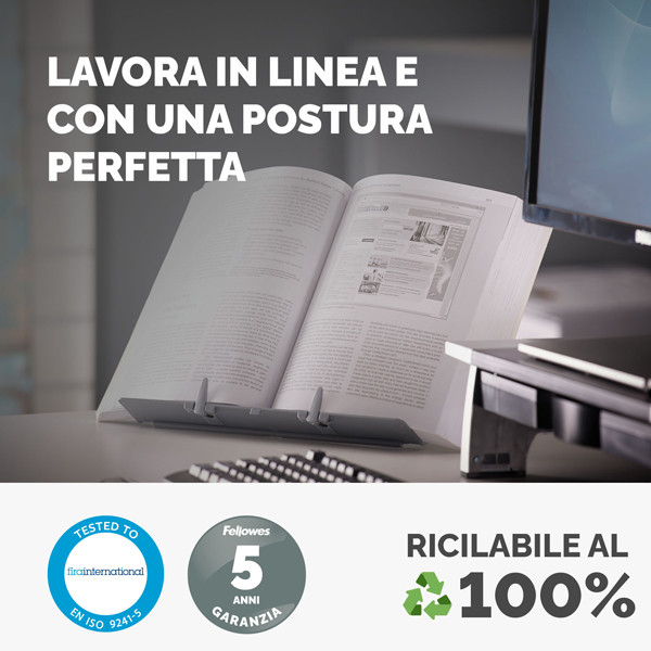 Leggio Booklift - formato A4 - silver - Fellowes