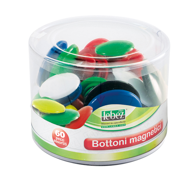 Bottoni magnetici tondi - misure e colori assortiti - Lebez 