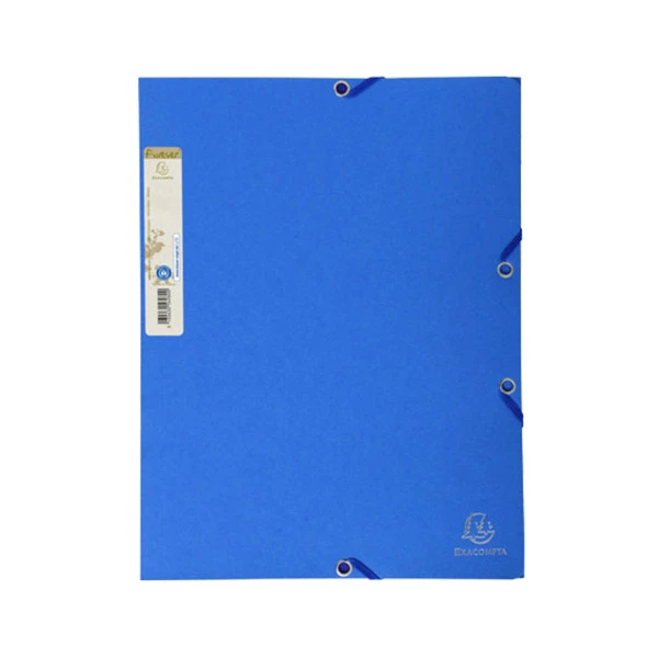 Cartellina con elastico - cartone riciclato - 3 lembi - 24 x 32 cm - colori assortiti - Exacompta