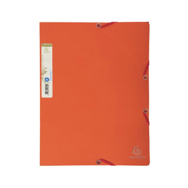 Cartellina con elastico - cartone riciclato - 3 lembi - 24 x 32 cm - colori assortiti - Exacompta