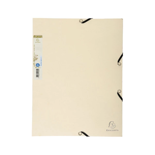 Cartellina con elastico - cartone riciclato - 3 lembi - 24 x 32 cm - colori assortiti - Exacompta