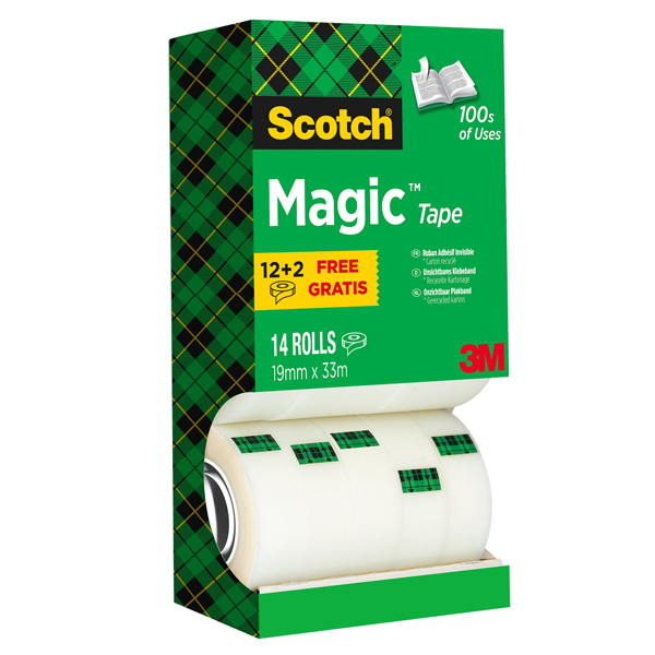 Scotch® Dispenser tendinastro C60, Nero/Argento + 4 rotoli di