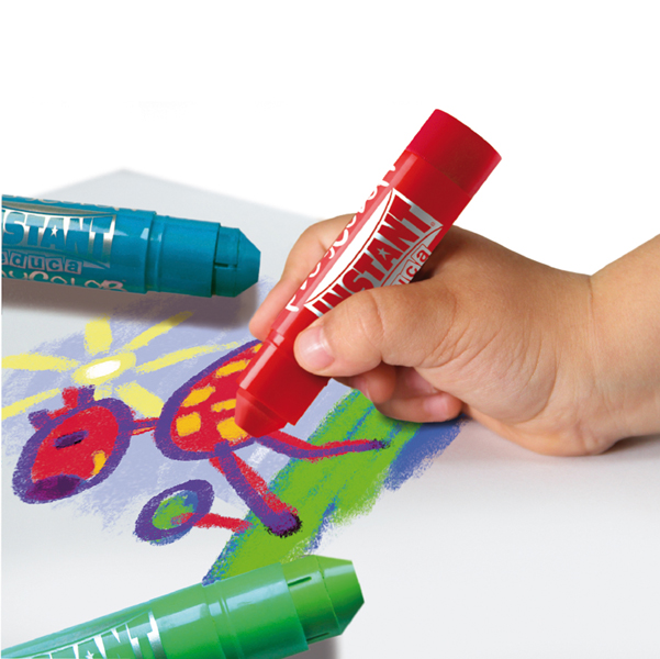 Tempera solida in stick Playcolor - 10gr - colori assortiti - Instant - astuccio 12 stick