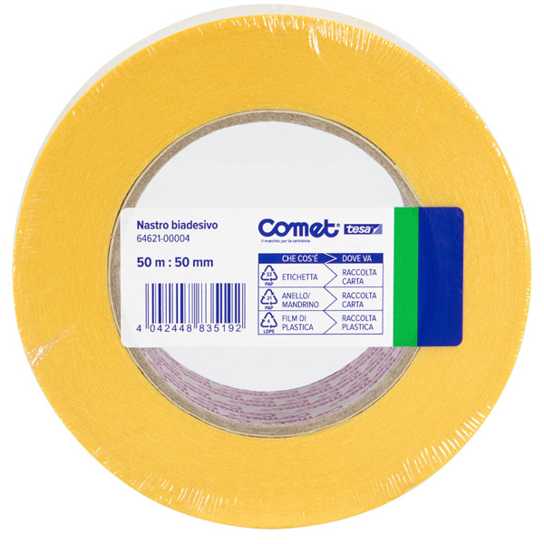 Nastro biadesivo - 50 mm x 50 m - PP - trasparente - Comet