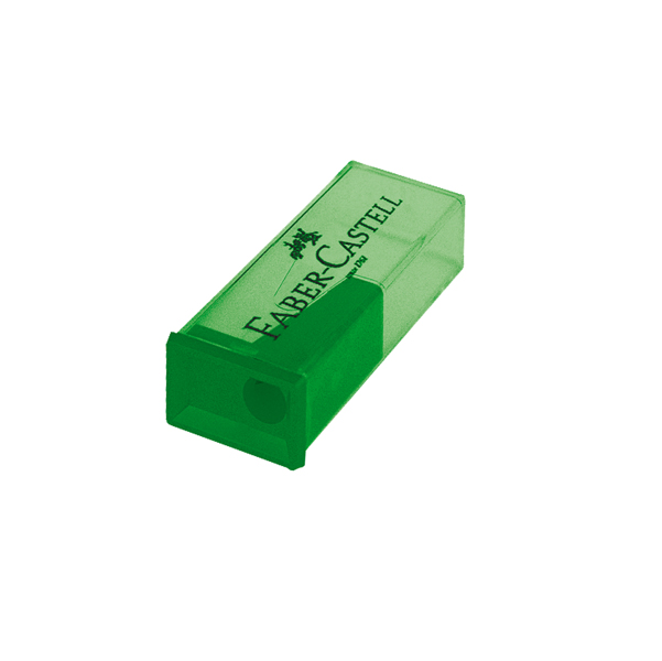 Temperamatite con contenitore - 1 foro - Faber Castell - conf. 25 pezzi