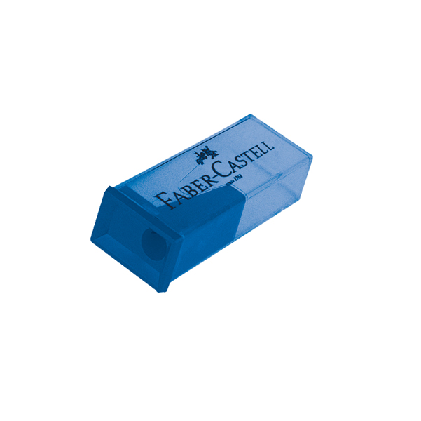 Temperamatite con contenitore - 1 foro - Faber Castell - conf. 25 pezzi