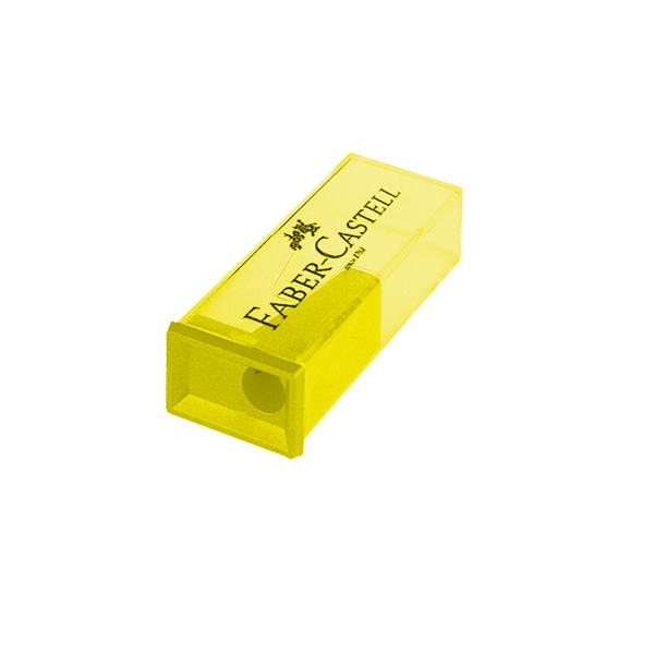 Temperamatite con contenitore - 1 foro - Faber Castell - conf. 25 pezzi
