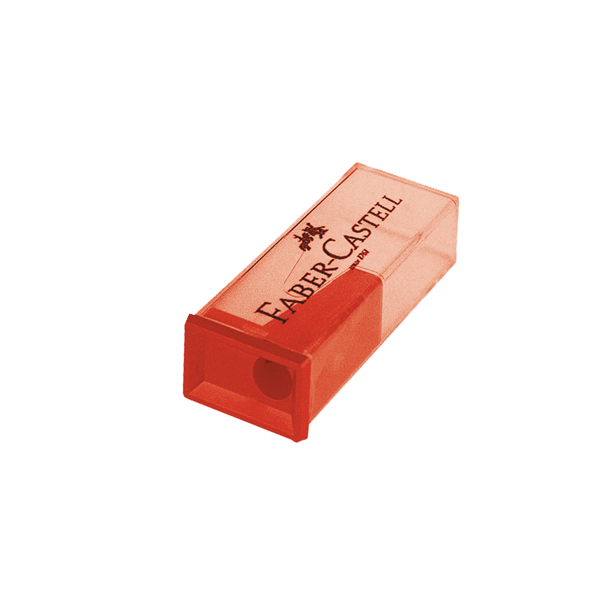 Temperamatite con contenitore - 1 foro - Faber Castell - conf. 25 pezzi