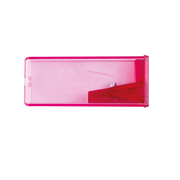 Temperamatite con contenitore - 1 foro - Faber-Castell - conf. 25 pezzi
