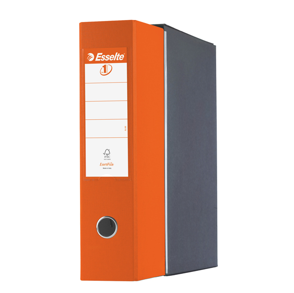 Registratore Eurofile G55 - dorso 8 cm - protocollo 23x33 cm - arancione - Esselte