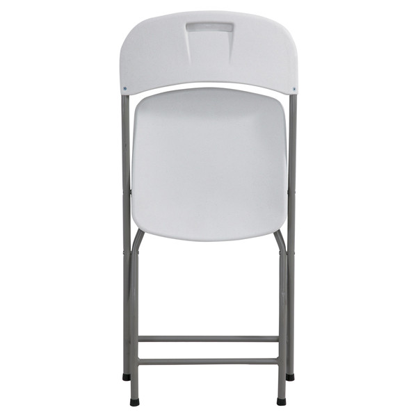 Sedia pieghevole - 43x43x83 cm - polietilene/acciaio verniciato - bianco - Serena Group