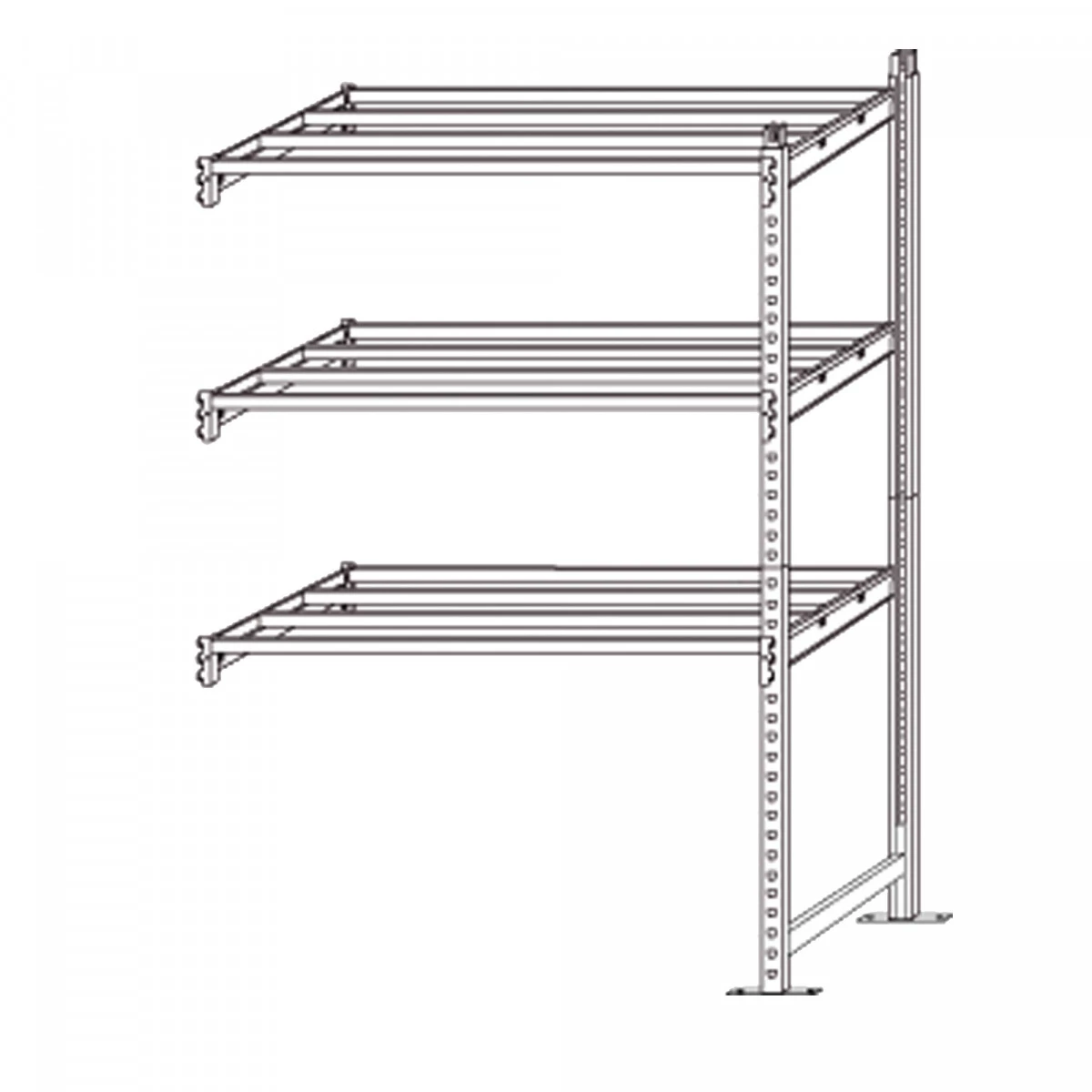 Scaffale Rang'Eco180 - modulo aggiunta - 5 ripiani - portata ripiano 180 kg - 100 x 35 x 200 cm - acciaio - grigio/blu - Paperflow