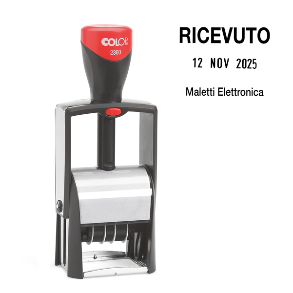 Timbro Datario Classic Line 2360 - autoinchiostrante - 30x45 mm - 5 righe - Colop