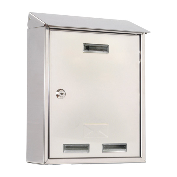 Cassetta postale Elios Steel - 25 x 30 x 10 cm - acciaio inox - Metalplus