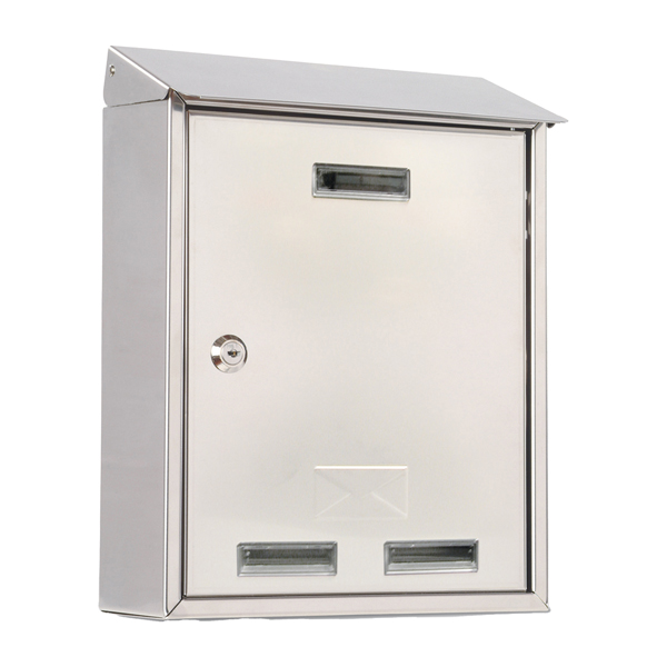 Cassetta postale Elios Steel - 27,5x35x12 cm - acciaio inox - Metalplus