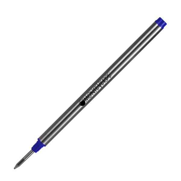 Refill in metallo per roller Montblanc - punta media - blu - Monteverde - conf. 2 pezzi