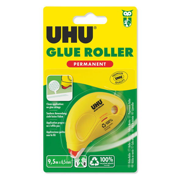 Colla a nastro DryClean Roller - permanente - 6,5 mm x 8,5 mt - UHU