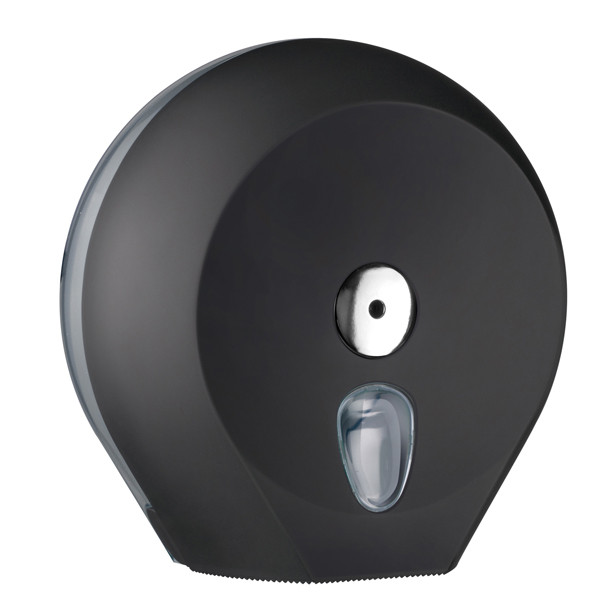 Dispenser carta igienica Ecolored rotolo Mini Jumbo - 27 x 12,8 x 27,3 cm - rotolo diametro 23 cm - vesuvian black - Mar Plast