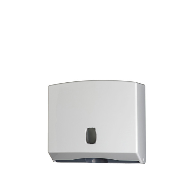Dispenser asciugamani piegati C/Z/M Basica - 25x9,2x22 cm - bianco/grigio - Medial