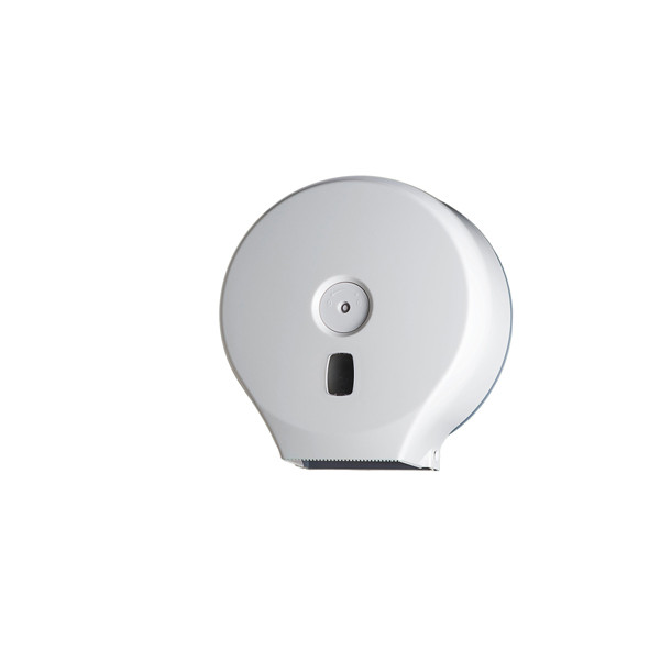 Dispenser carta igienica Basica rotolo Mini Jumbo - 28,2 x 12 x 29,4 cm - rotolo diametro 23 cm - bianco - Medial