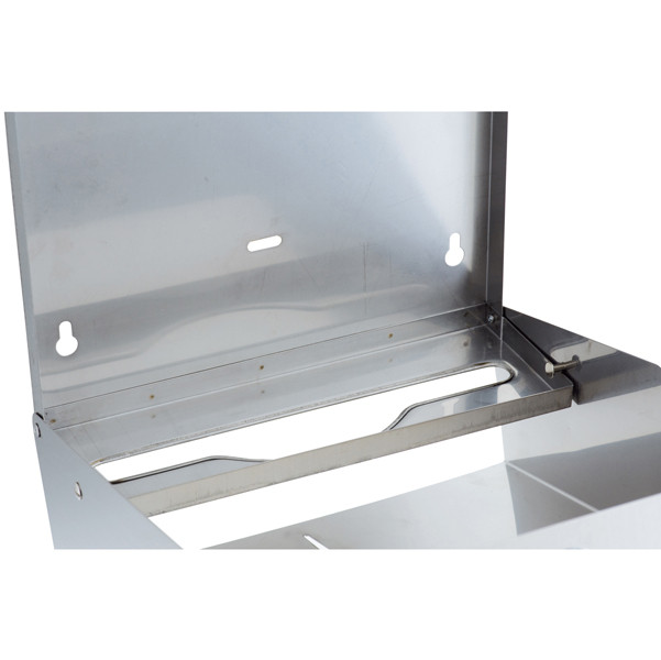 Dispenser asciugamani piegati C/Z - Brinox - 28x10,2x36,5 cm - acciaio inox - capacit&agrave; 400 fogli - grigio - Medial