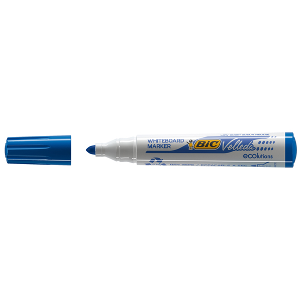 Marcatori Whiteboard Marker Velleda 1701 Recycled BIC - punta tonda 1,5mm - astuccio 4 colori - Bic