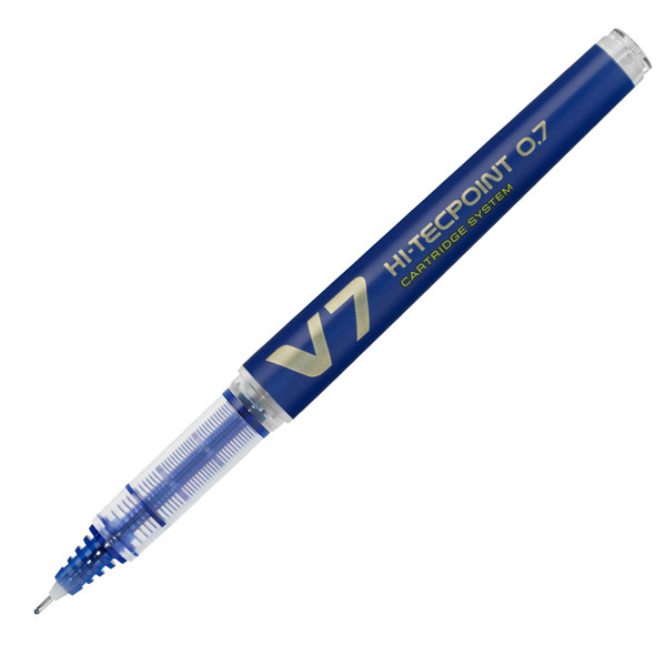 Roller Hi Tecpoint V7 ricaricabile con cappuccio - punta 0,70mm - blu - Pilot