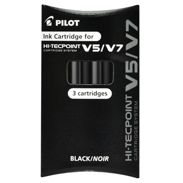 Refill Hi Tecpoint V5/V7 ricaricabile - nero - Pilot - conf. 3 pezzi