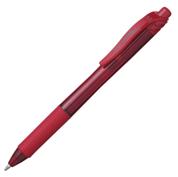 Roller a scatto Energel X Click BL110 - punta 1,0mm - rosso - Pentel
