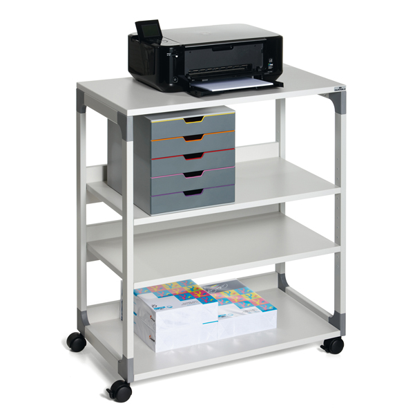 Mobile/carrello Multifunzione System 88 - 75 x 43,2 x 87,9 cm - 4 ripiani - con ruote - grigio - Durable