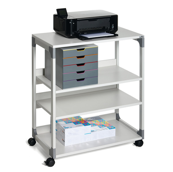 Mobile/carrello Multifunzione System 88 - con ruote - 4 ripiani - 75 x 43,2 x 87,9 cm - grigio - Durable