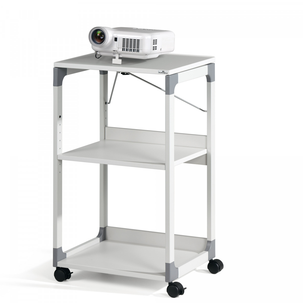Carrello System - per videoproiettore - con ruote - 3 ripiani - 50,8 x 43,2 x 88,2 cm - grigio - Durable