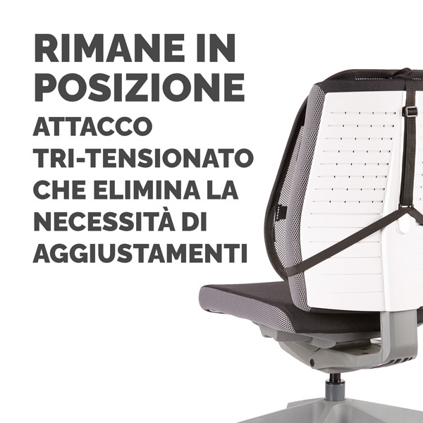 Supporto schiena Office Suites - 50x45x20 cm - in tessuto a rete - nero - Fellowes