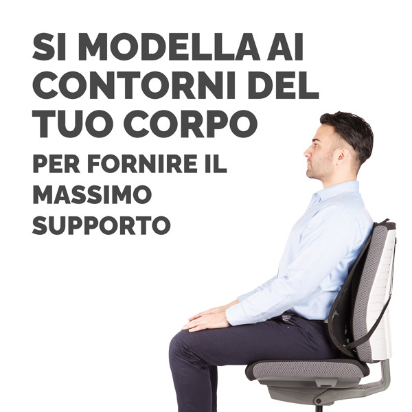 Supporto schiena Office Suites - 50x45x20 cm - in tessuto a rete - nero - Fellowes