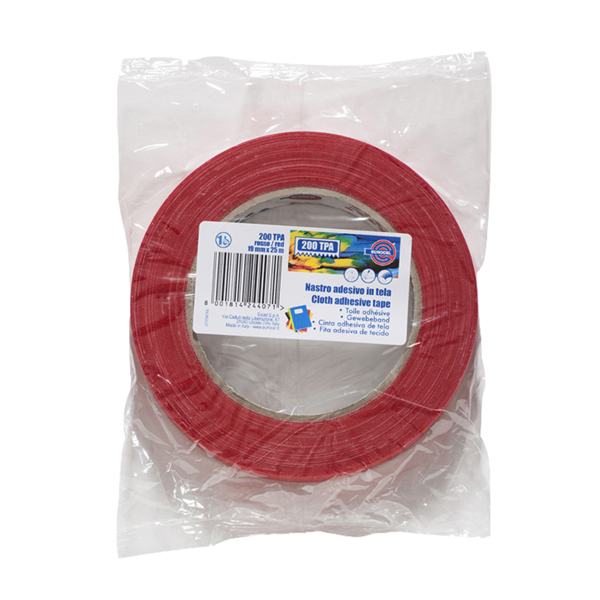 Nastro adesivo telato TPA 200 - rosso - 19 mm x 25 m - Eurocel