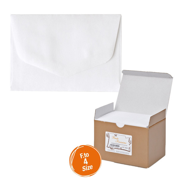 Scatola 100 buste bianche - Bristol - 7,5 x 11,2 cm - Rex Sadoch