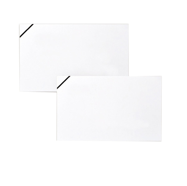 Scatola 100 biglietti + 100 buste - Lutto - bianco - 9 x 14 cm - Rex Sadoch