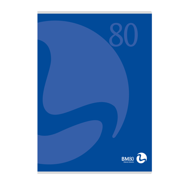 Maxiquaderno Color 80 - A4 - quadretto 4mm con margine - 80 fogli - 80gr - copertina 250gr - BM