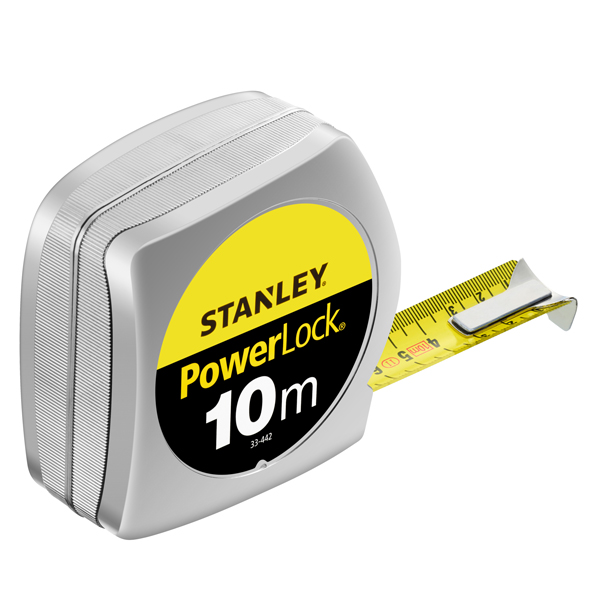 Flessometro PowerLock - 10 mt - metallo - Stanley