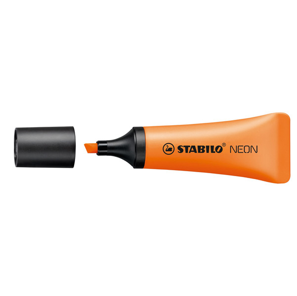 Evidenziatore stabilo Neon - punta a scalpello - tratto da 2,0-5,0mm - colore arancio - Stabilo