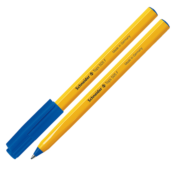 Penna a sfera con cappuccio Tops 505 - punta 0,5mm - blu - Schneider