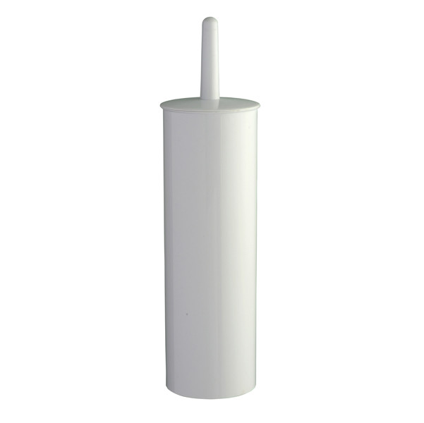 Portascopino WC Basica - da terra - ABS - diametro 10,3 cm - altezza 39,5 cm - bianco - Medial
