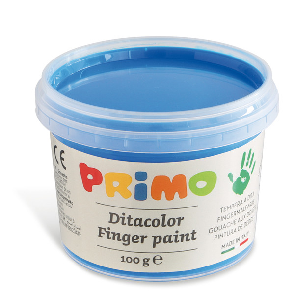 Ditacolor colori a dita - 100ml - c/pennello - Primo - valigetta 6 colori