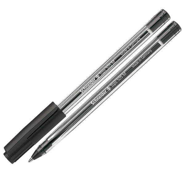 Penna a sfera con cappuccio Tops 505 - punta 0,7mm - nero- Schneider