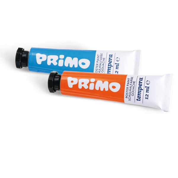 Tubi tempera - 12 ml - colori assortiti - Primo - astuccio 12 pezzi