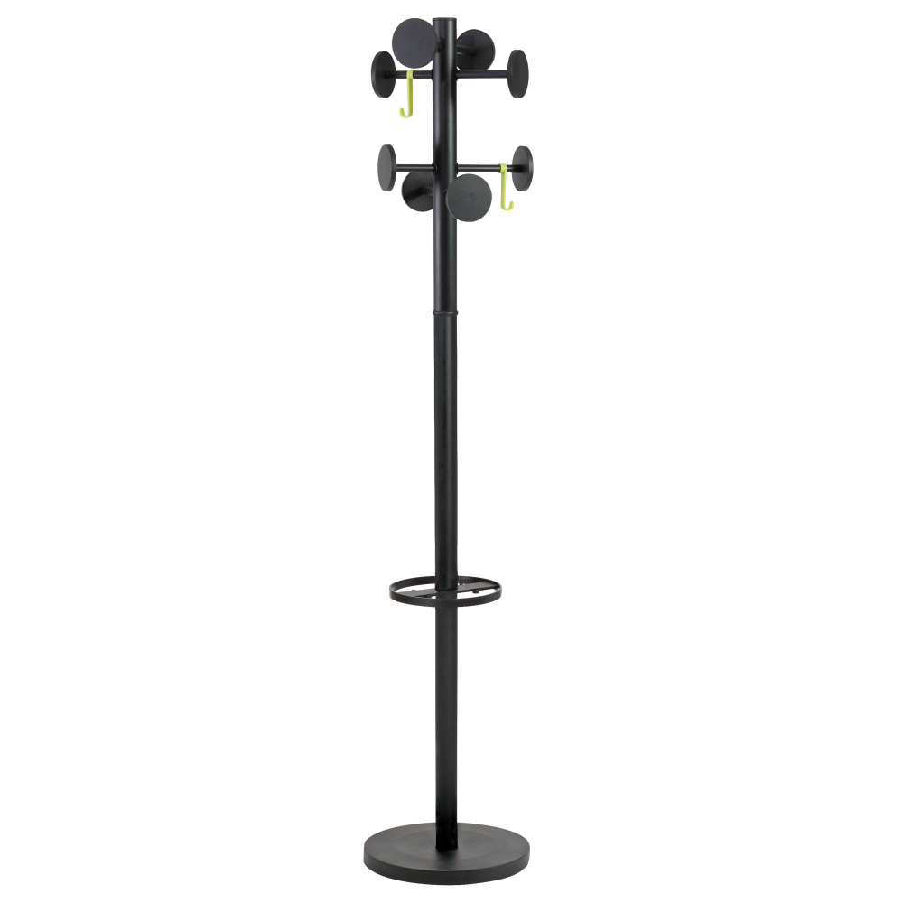 Appendiabiti Stand3 - 8 posti - 175x37 cm - nero - Alba