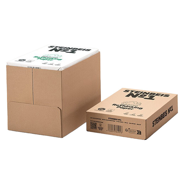 Carta riciclata al 100% senza legno - A4 - 80 gr - bianco - Steinbeis - conf. 500 fogli