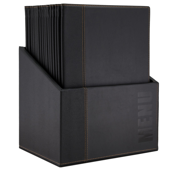 Menu Box Trendy - 20 portamenù - nero - Securit