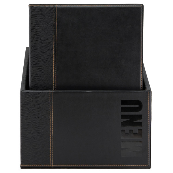 Menu Box Trendy - 20 portamen&ugrave; - nero - Securit