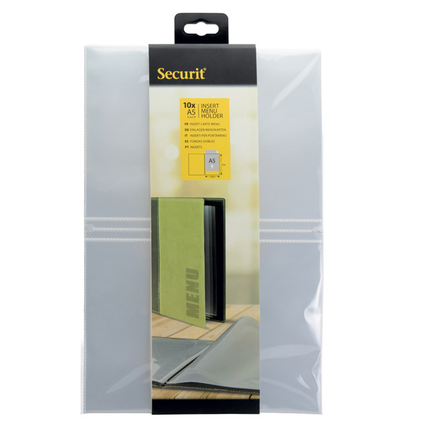 Inserto doppio per portamenù (Trendy, Design, Rio, Royal) - A5 - Securit - set 10 pezzi